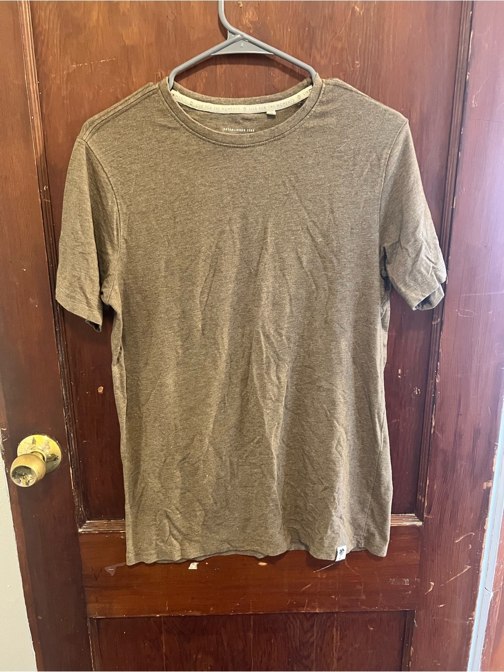 Men's Free Planet Classic Crew Neck T-Shirt - Brown, Size Small